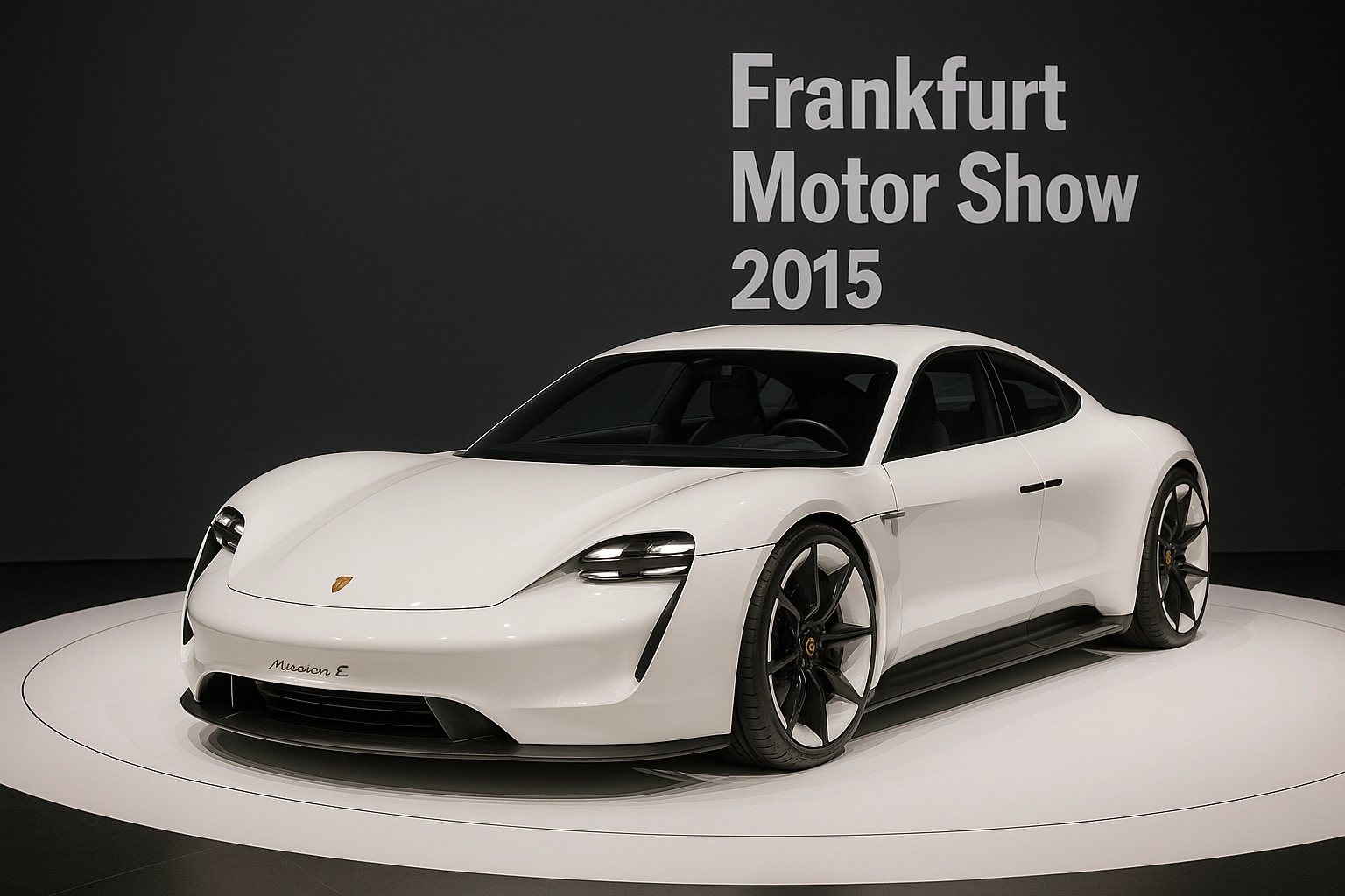 Porsche Mission E concept at Frankfurt Motor Show 2015